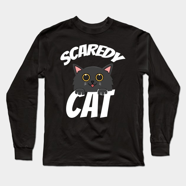 SCAREDY CAT PUMPKIN HALLOWEEN Long Sleeve T-Shirt by Dieowl